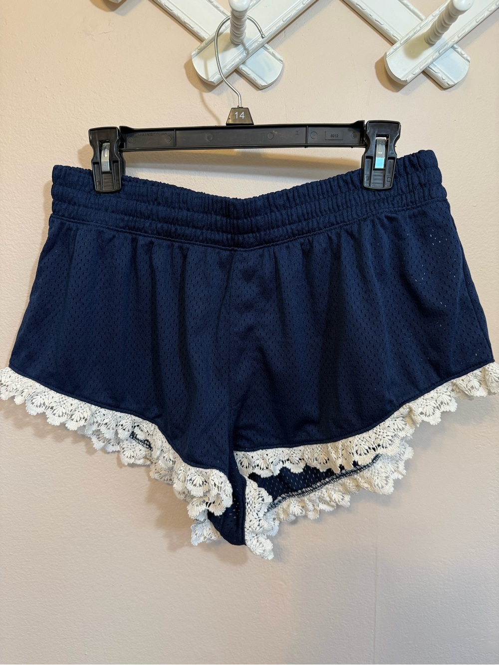 Abercrombie & Fitch Navy Blue Lace Trim Women’s Shorts